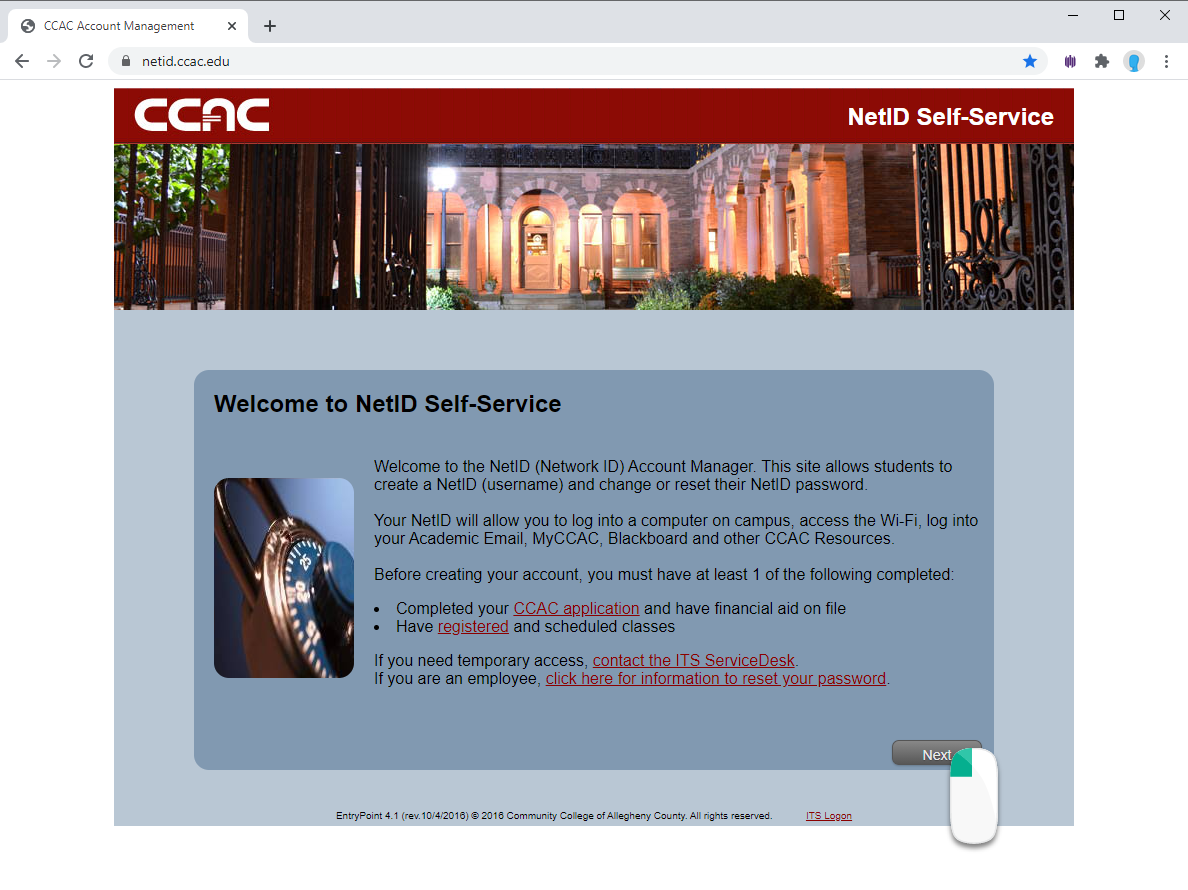 Creating your NetID Student Account CCAC's Help Center