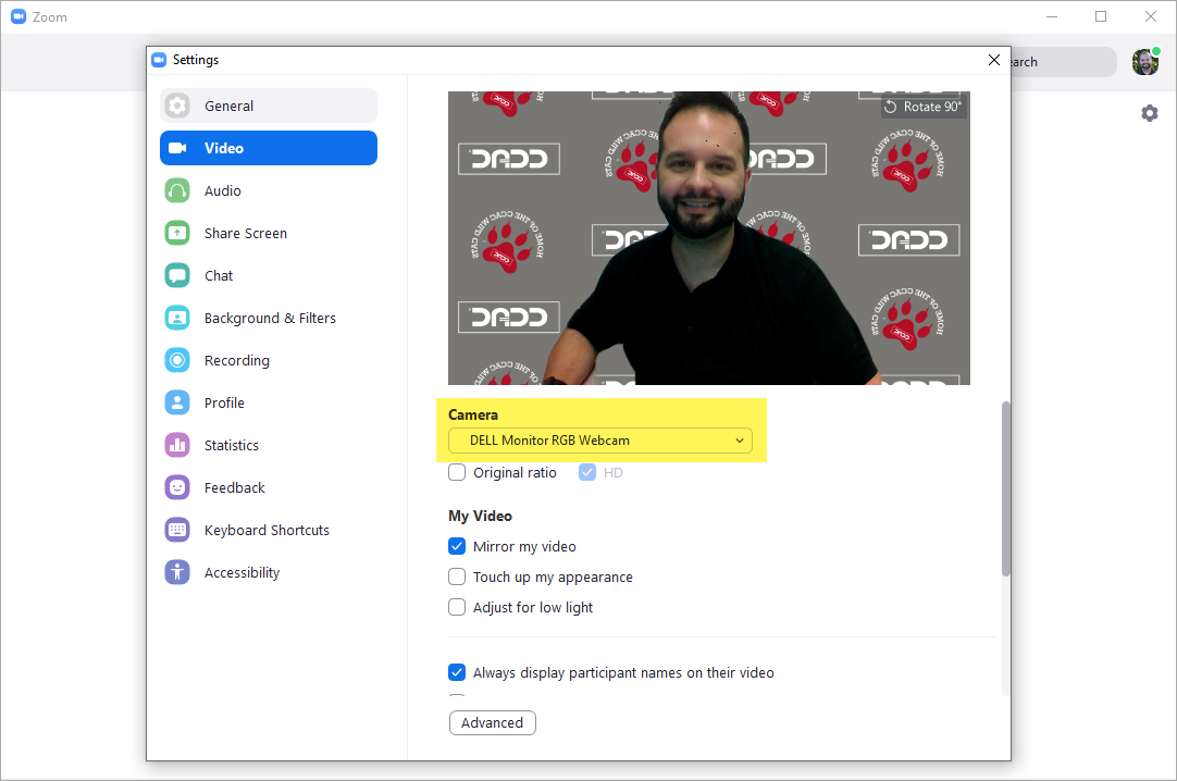 Adjusting your Audio and Video settings in Zoom CCAC's Help Center