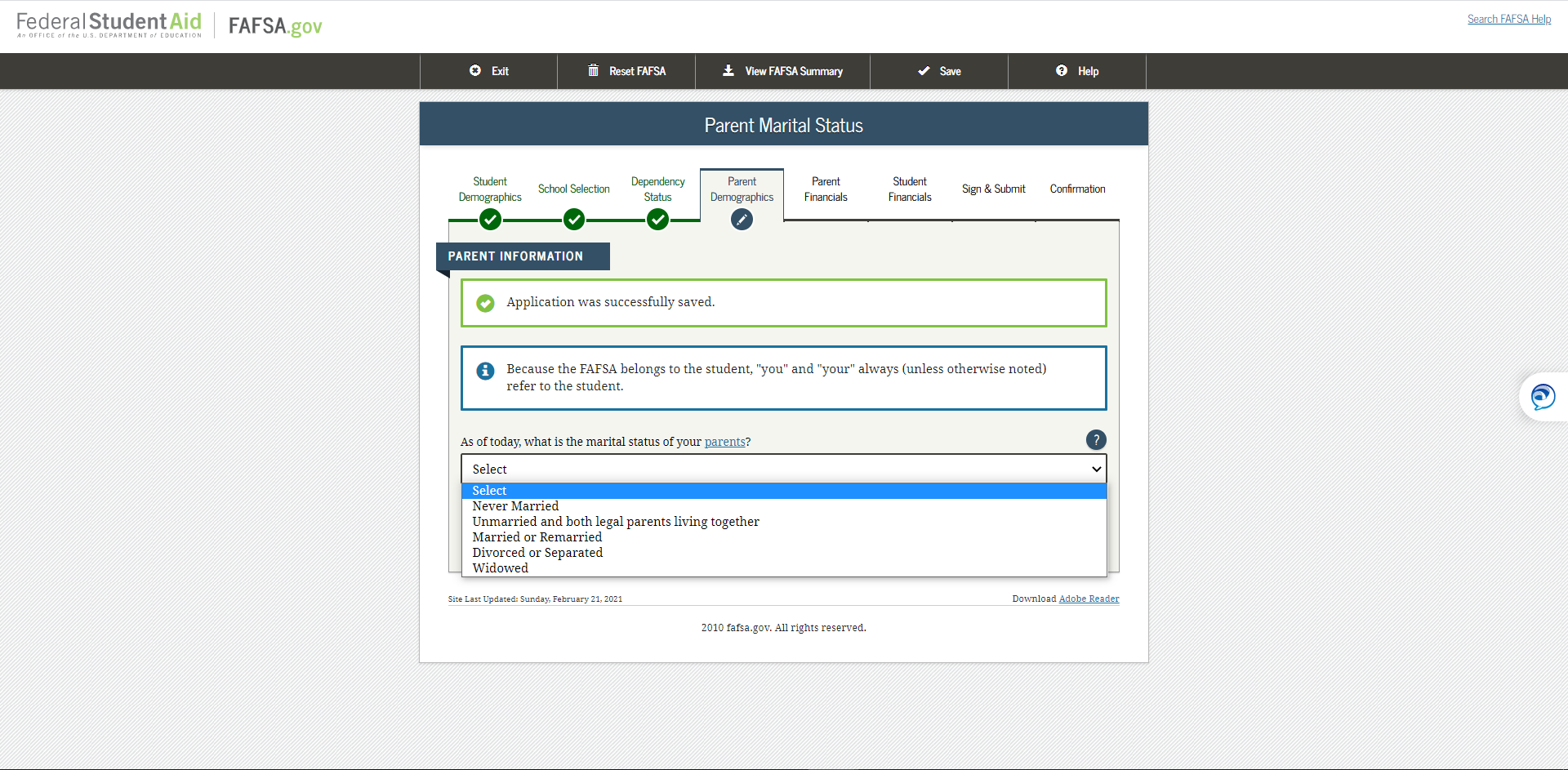 Entering Parent Demographics On The FAFSA CCAC s Help Center