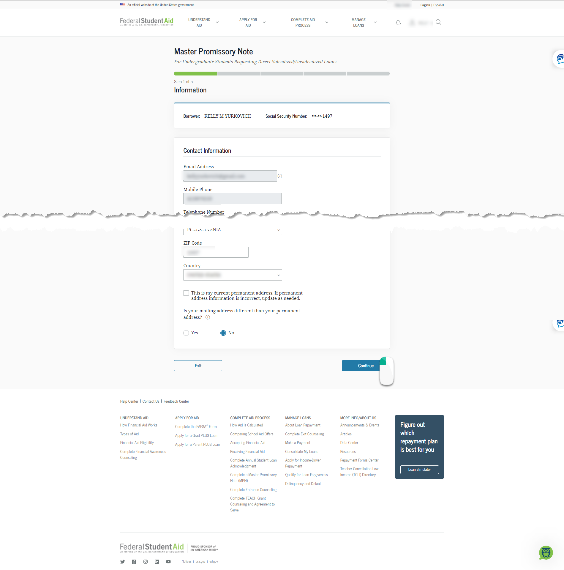 COMPLETING A MASTER PROMISSORY NOTE visual data 3