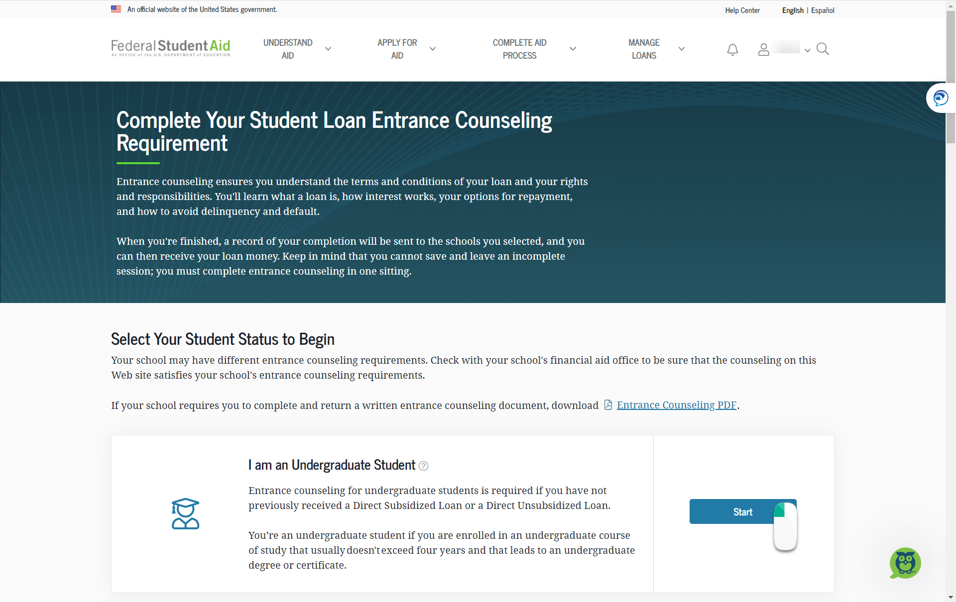 Completing your Loan Entrance Counseling (EC) Guide CCAC's Help Center