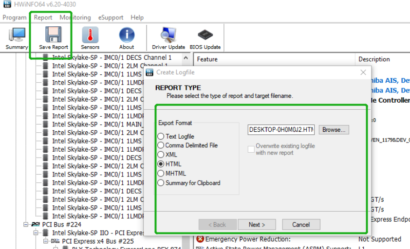 Use thirdparty tools (HWInfo & smartmontools ) to obtain hardware