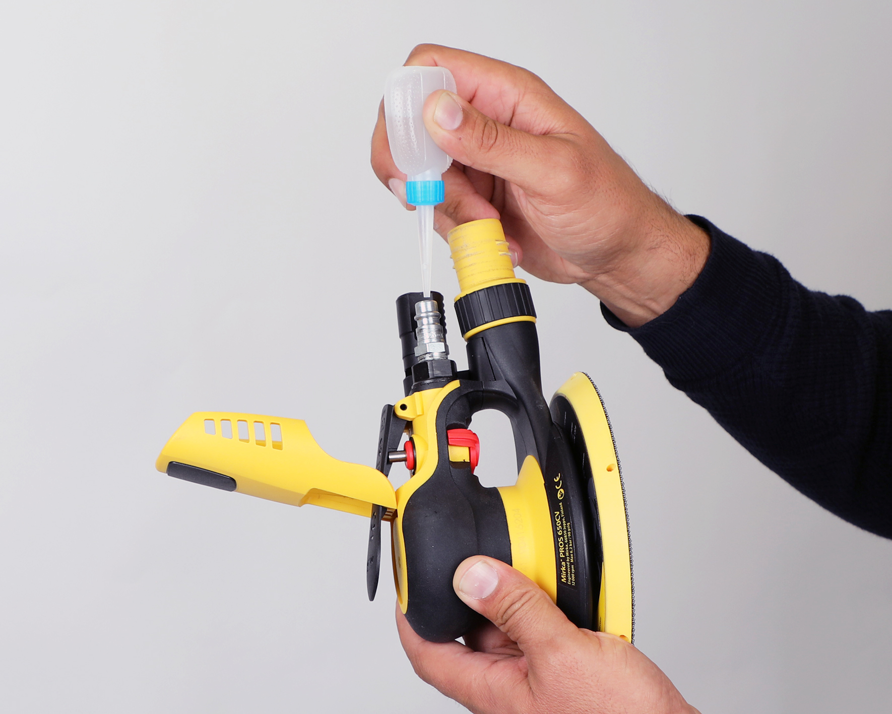 When and how to oil a pneumatic sander mirka
