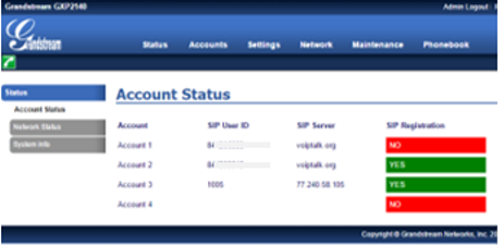 Configuring a Grandstream GXP2140 with VoIPtalk - telappliant