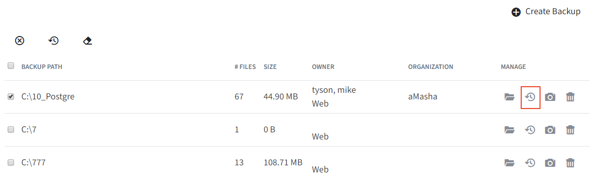 Manage backups - x360Sync - Axcient