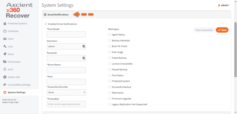 Manage protected systems - Axcient