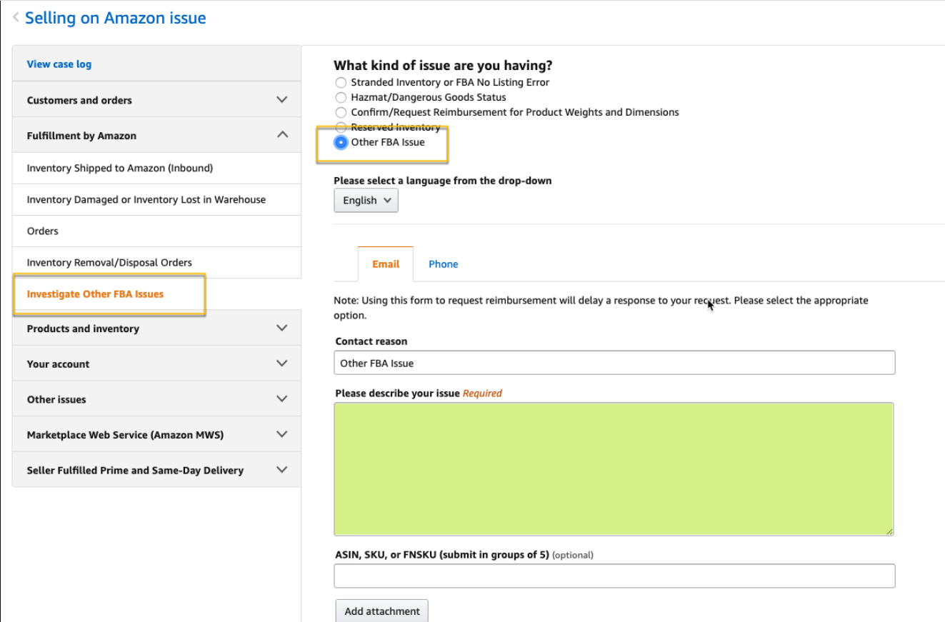 AccelerList — How to Submit a Support Ticket to Amazon