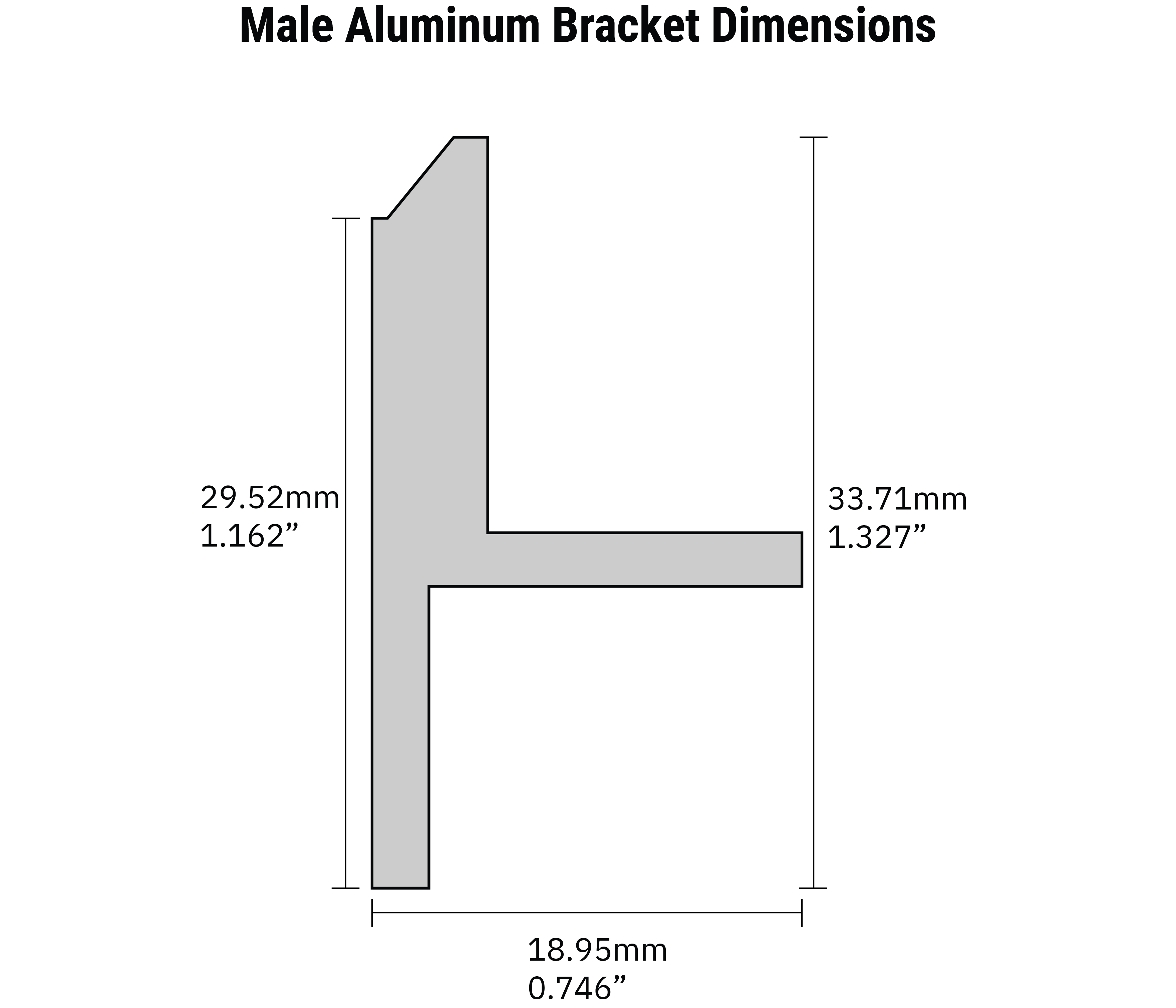 Hovr Bracket System — What are the dimensions of the aluminum bracket?