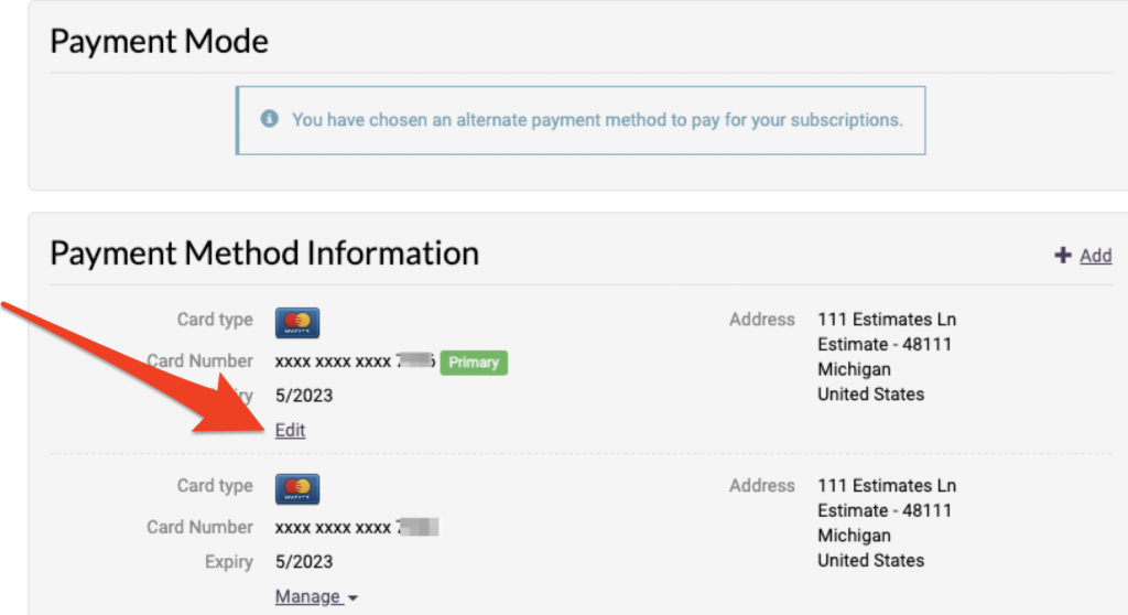 How To Update Payment Information Clear Estimates