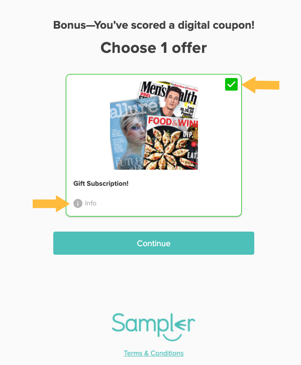 What are digital coupon offers? Sampler