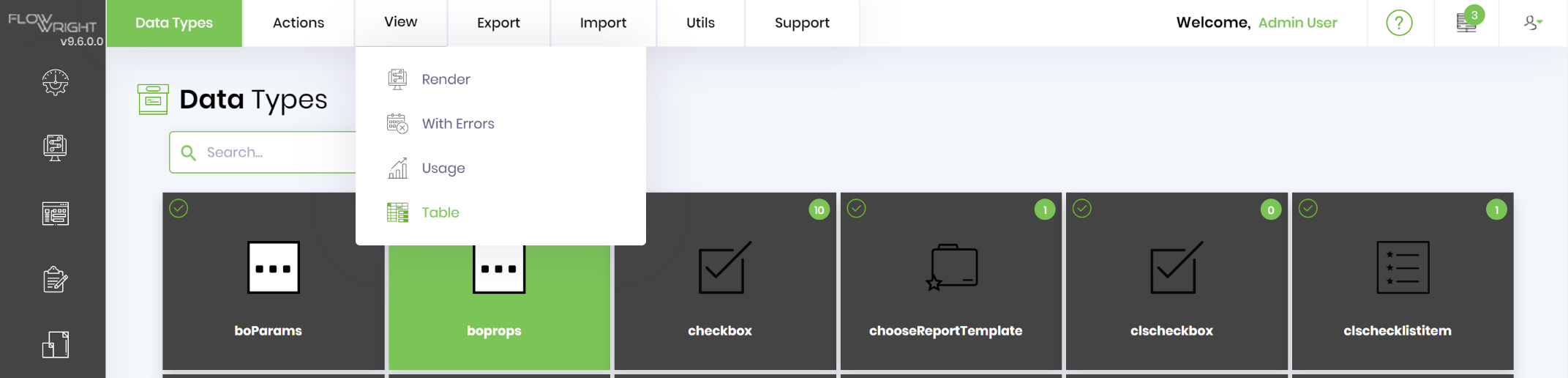 Table view - FlowWright Inc.