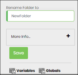 dropBoxRenameFolder Step - FlowWright