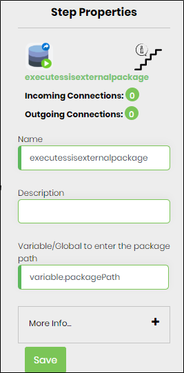 executeSSISexternalPackage Step - FlowWright