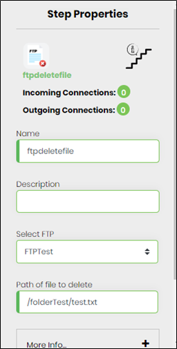 ftpDeleteFile Step - FlowWright
