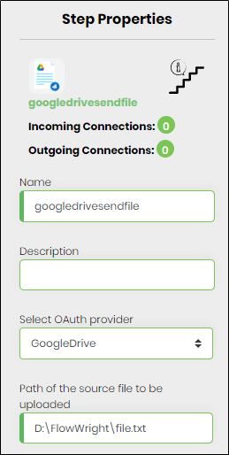 Upload File to Google Drive - FlowWright