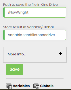 oneDriveSendFile Step - FlowWright