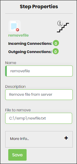 Removes a file from the file system - FlowWright