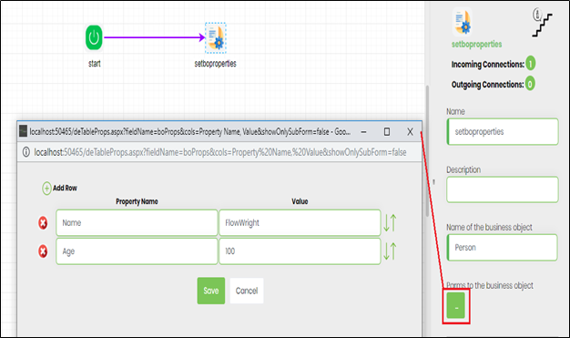 setBOProperties Step - FlowWright