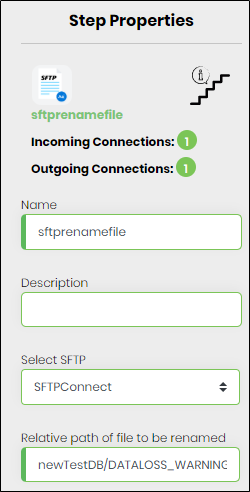 sftpRenameFile Step - FlowWright