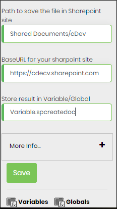 Create a SharePoint document - FlowWright