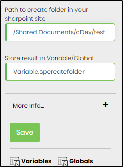 spCreateFolder Step - FlowWright
