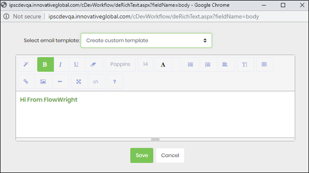 Send email through SendGrid - FlowWright