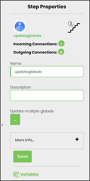 Updates any # of globals - FlowWright