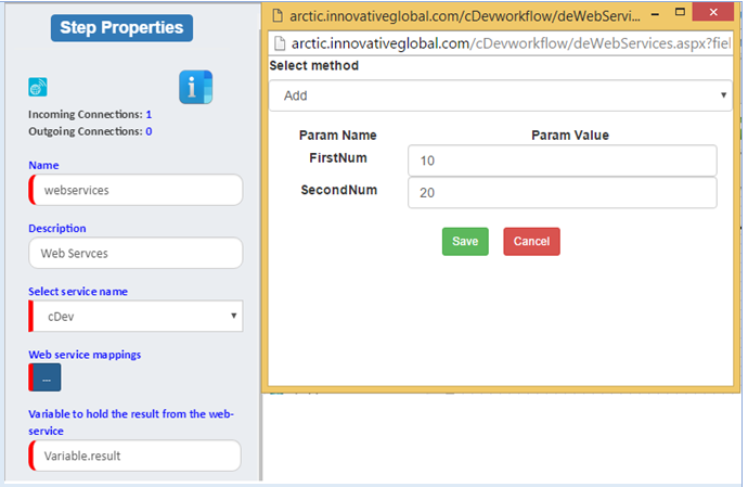 webServices Step - FlowWright
