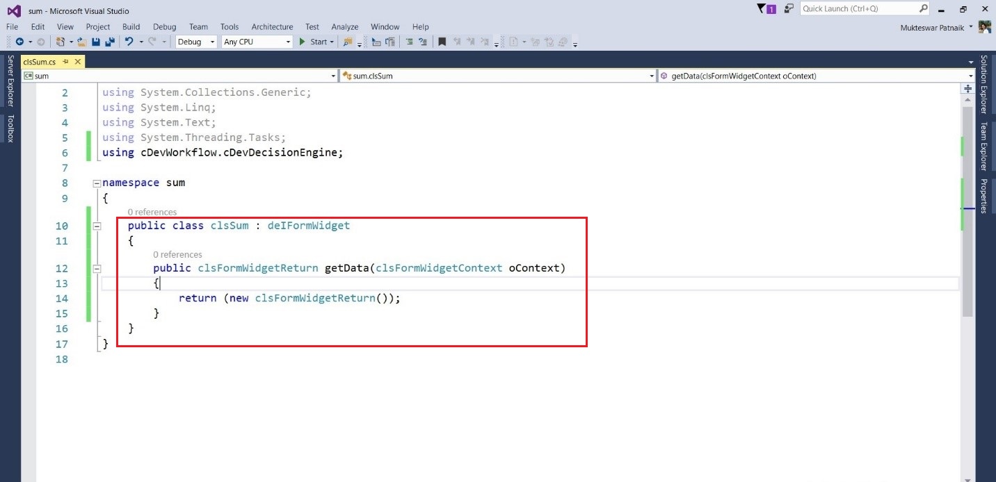 Simple Form Widget - Example 1 - FlowWright
