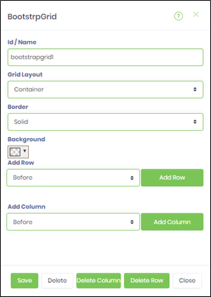 BootstrapGrid Widget - FlowWright