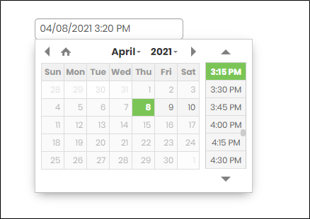 Datepicker Widget - FlowWright