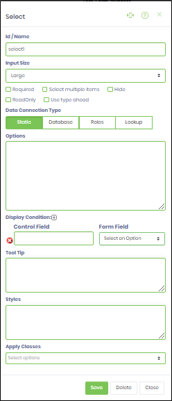 DropdownList Widget - FlowWright