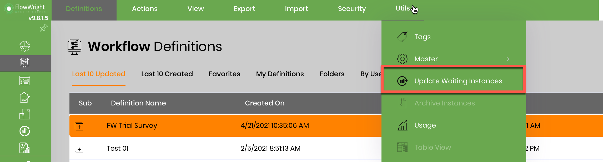 Making Changes to Executing Processes With Workflow - FlowWright