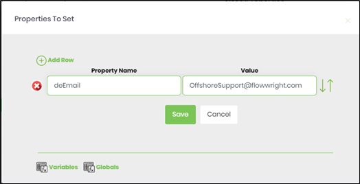 Set item properties - FlowWright