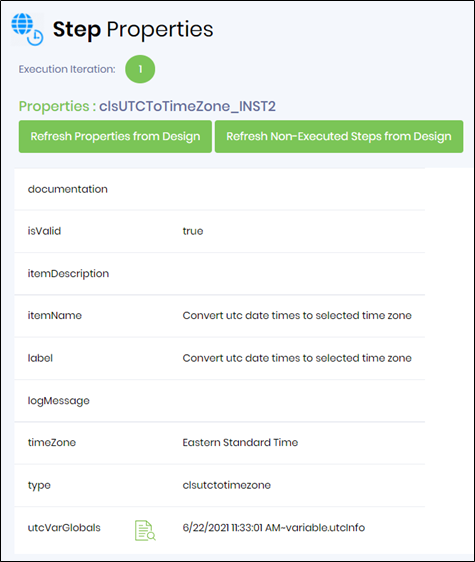 clsUTCToTimeZone Step - FlowWright