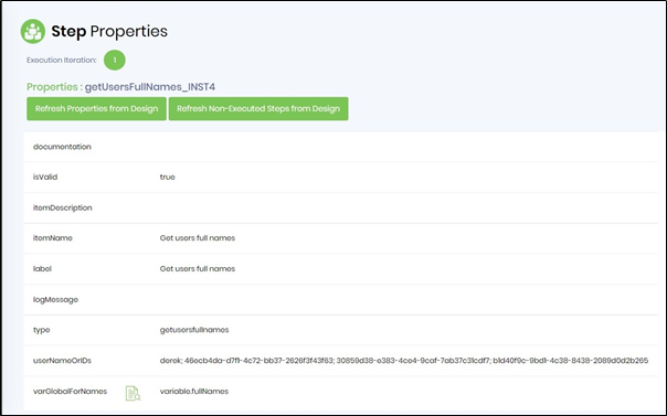 getUsersFullNames Step - FlowWright