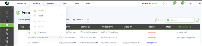 Create a new process instance - FlowWright
