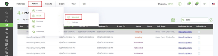 Create a new process instance - FlowWright
