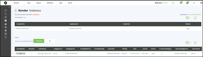 Render process instances - FlowWright