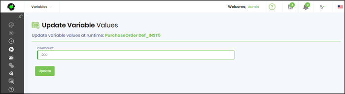 Update waiting process instance variables - FlowWright