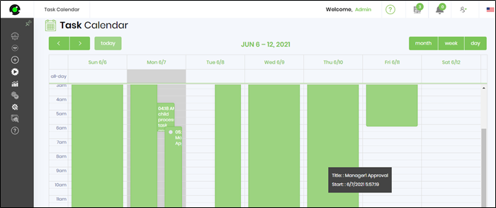 Task Week View Task calendar - FlowWright