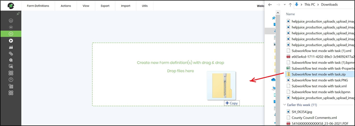 Import / Export Form Definition - FlowWright