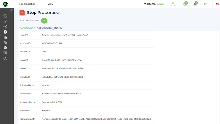 Generating PDF output documents from a process - FlowWright