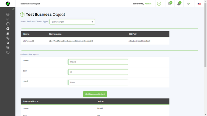 Testing business objects - FlowWright