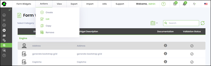 Actions on Form Widgets - FlowWright