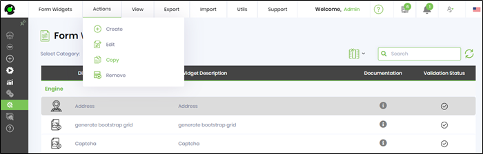 Actions on Form Widgets - FlowWright