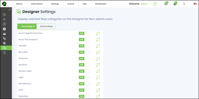 Process Designer settings - FlowWright