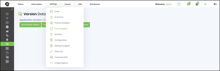 Forms Designer Settings - FlowWright