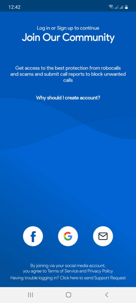 How do I log into the Call Control app on my device? - Call Control