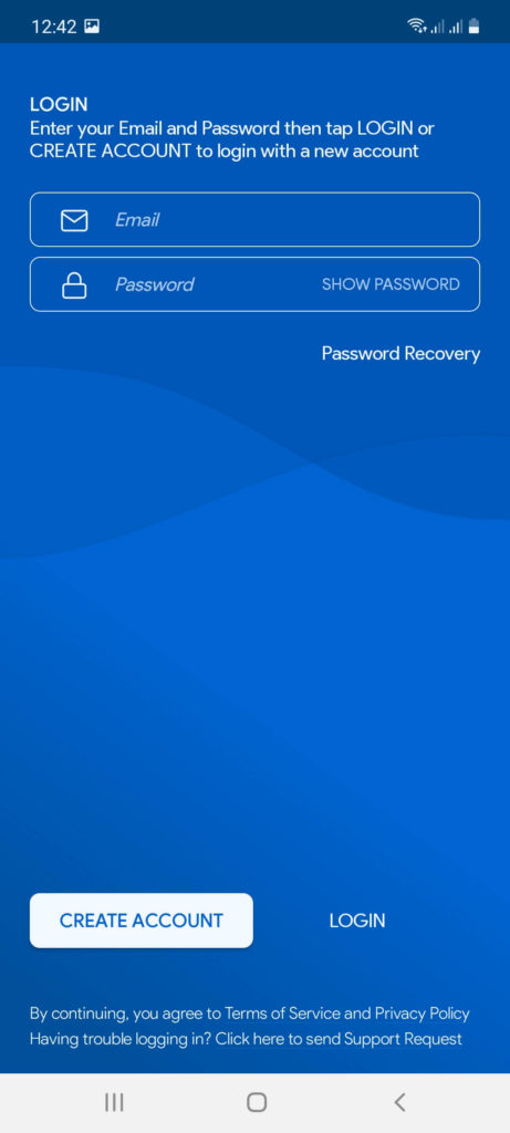 How do I log into the Call Control app on my device? - Call Control